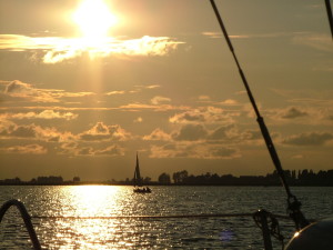 Heegermeer ondergaande zon